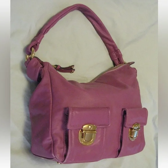 Marc Jacobs Collection 'Blake' Mauve Pink & Gold Hardware Multi-Pocket Hobo Bag